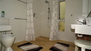 Shower, toilet paper