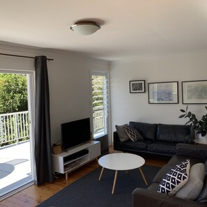 Smart TV, DVD player, books