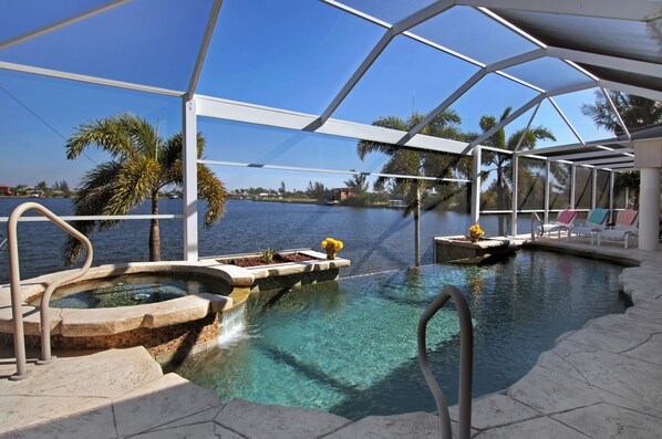 A heated pool