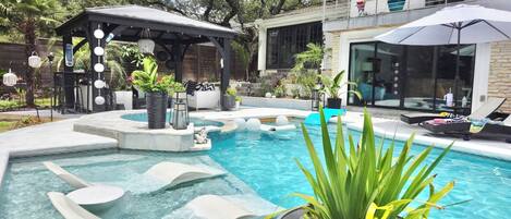 Outdoor pool, a heated pool