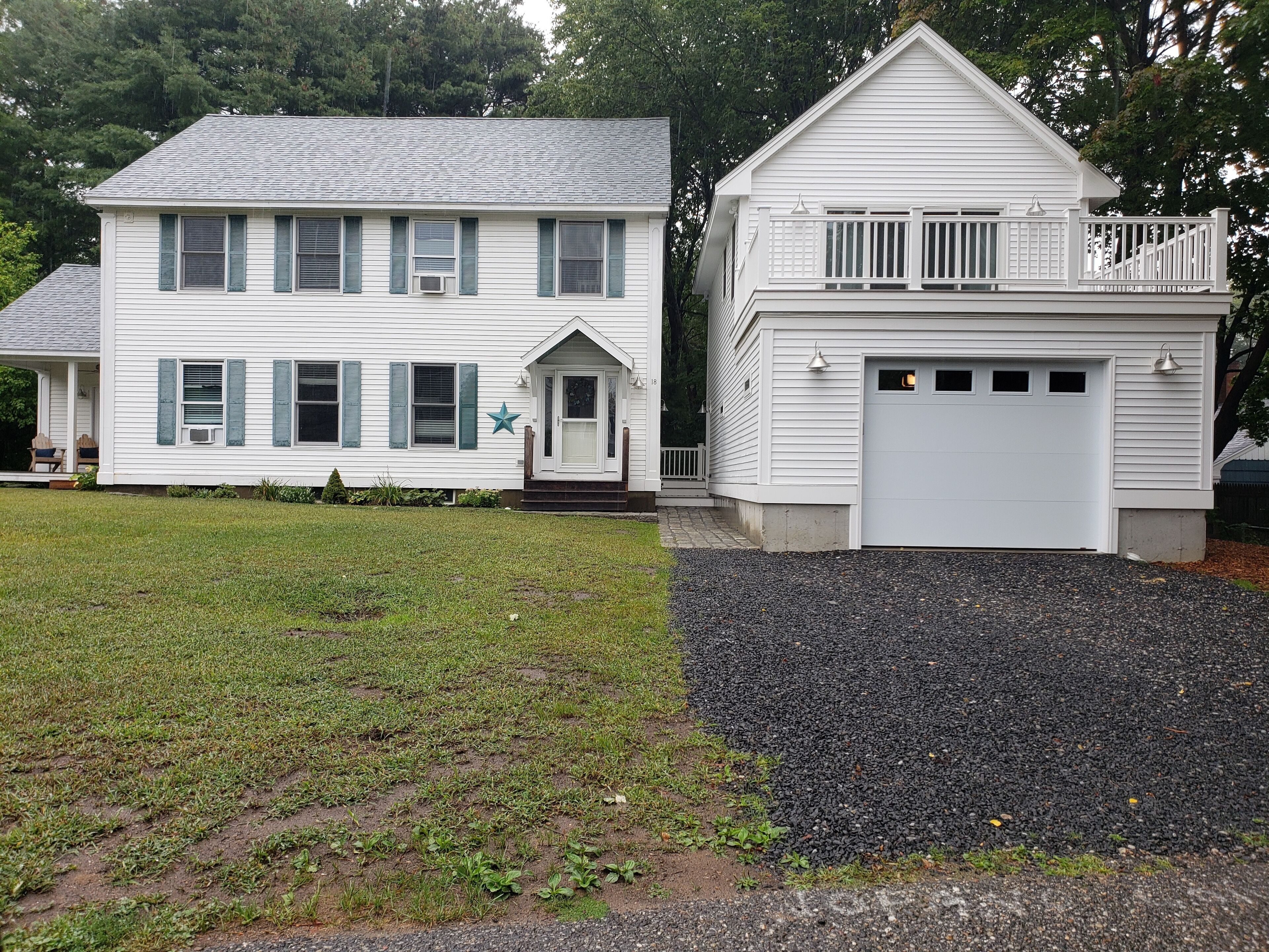 Recently added detached garage with owner's quarters.  Summer 2020
