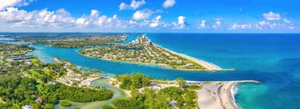 Júpiter de lujo, retiro en el sur de la playa en Florida, a pasos del océano