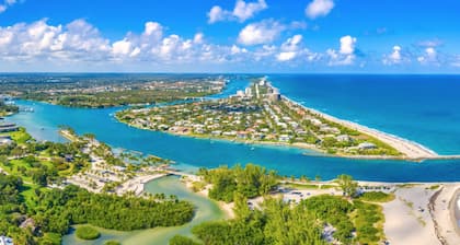 Júpiter de lujo, retiro en el sur de la playa en Florida, a pasos del océano
