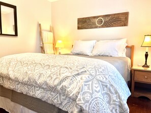 2 soverom, strykejern/-brett, reiseseng for barn og wi-fi