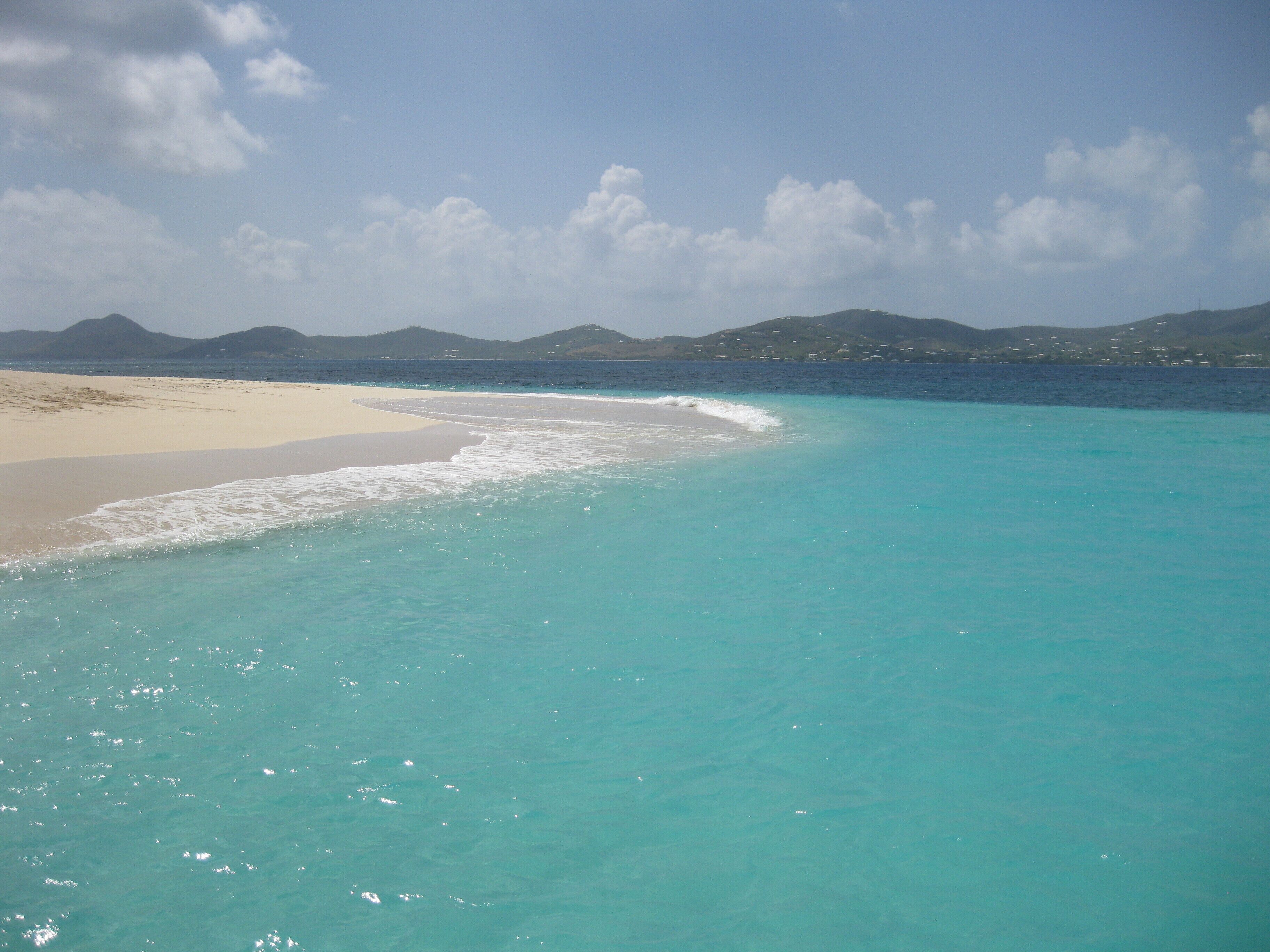 On the beach, sun loungers, beach towels