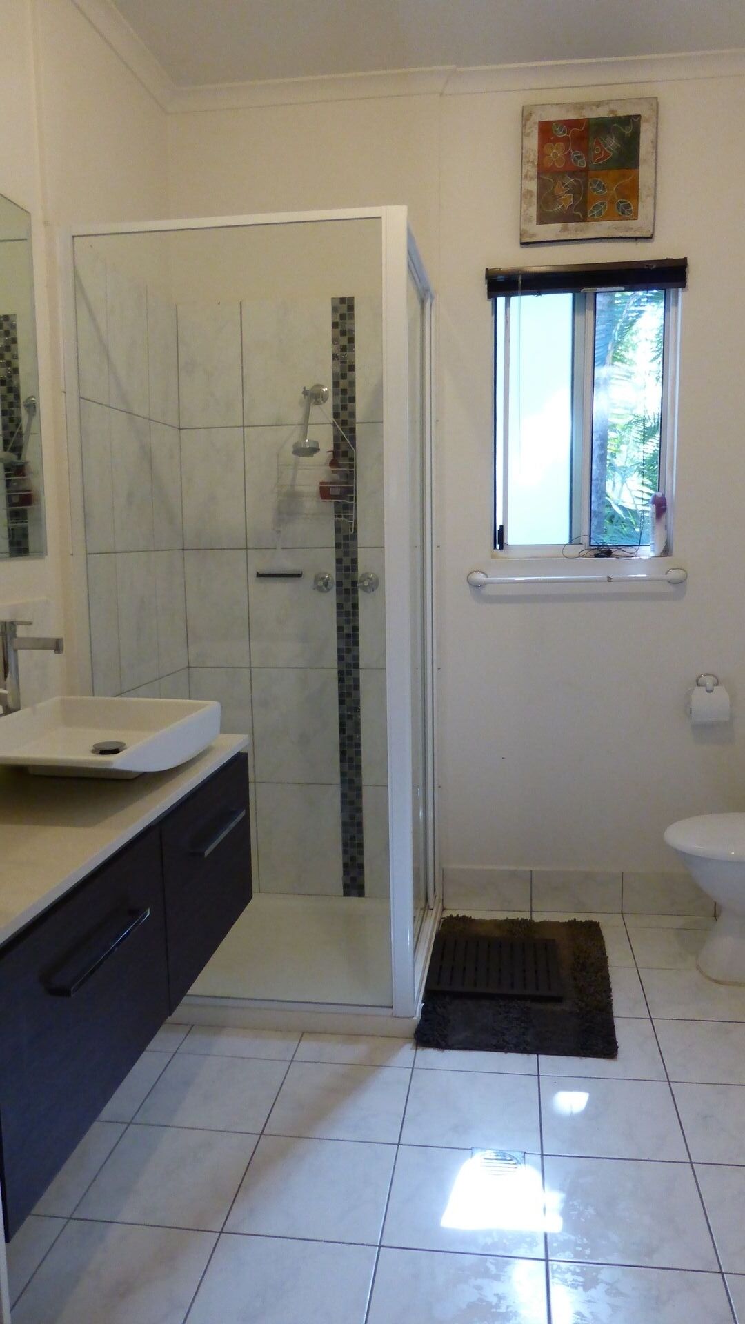 Dusch, hårtork, bidé och tvål