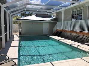 Outdoor pool, a heated pool