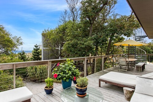 Escape to this FIRE ISLAND PINES BEACH HOME with Heated Salt Water Pool