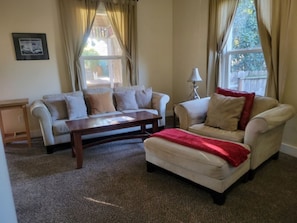 Smart TV, DVD player, books, video library