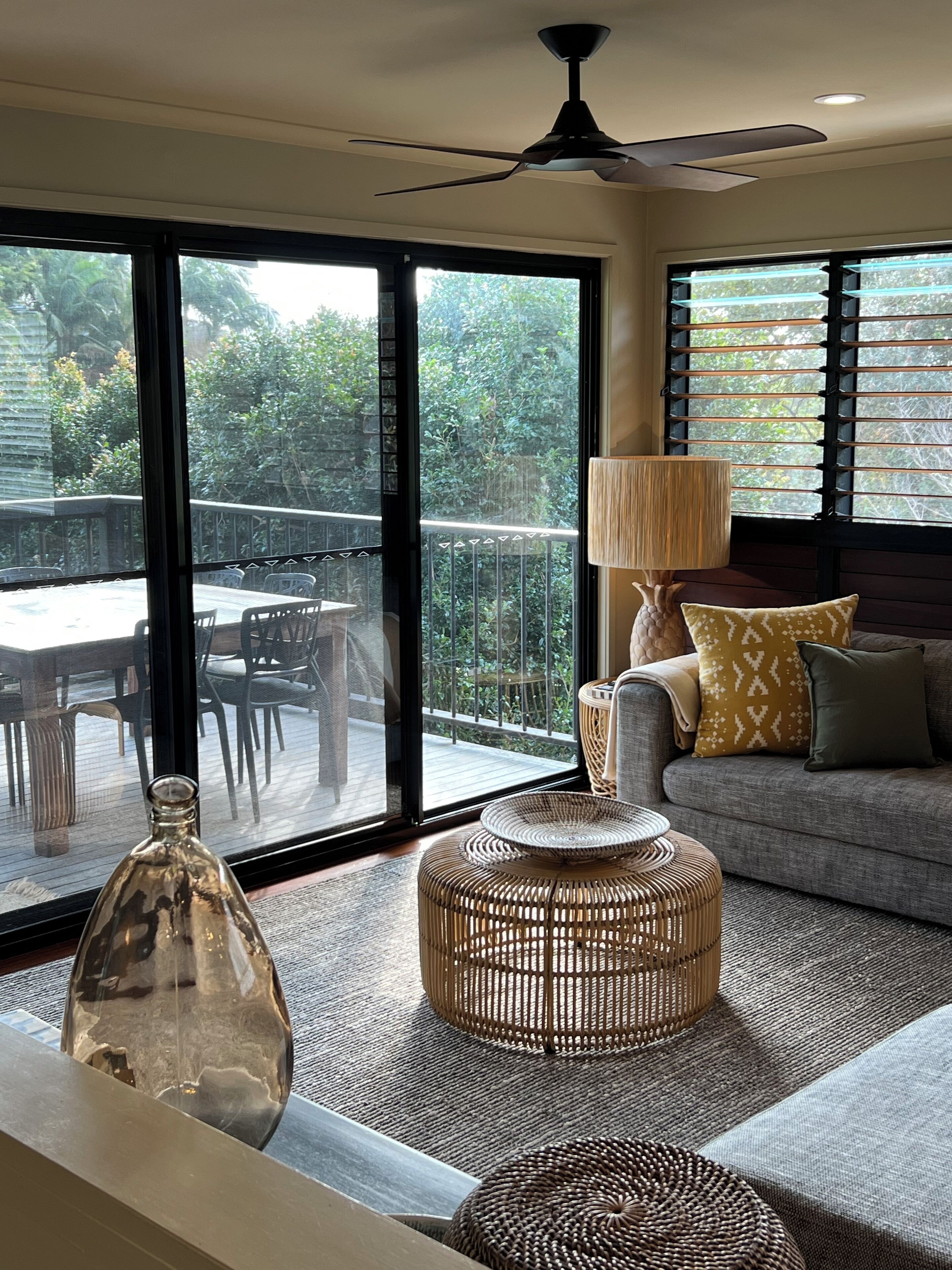 Living room and outside dining