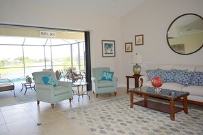 Flat-screen TV - New Rotonda 3 Bedrooms, 3 Bathrooms, Single-Family Pool Home (Rotonda West)