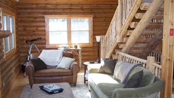 Smart TV, fireplace, video games, DVD player