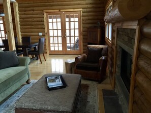 Smart TV, fireplace, video games, DVD player