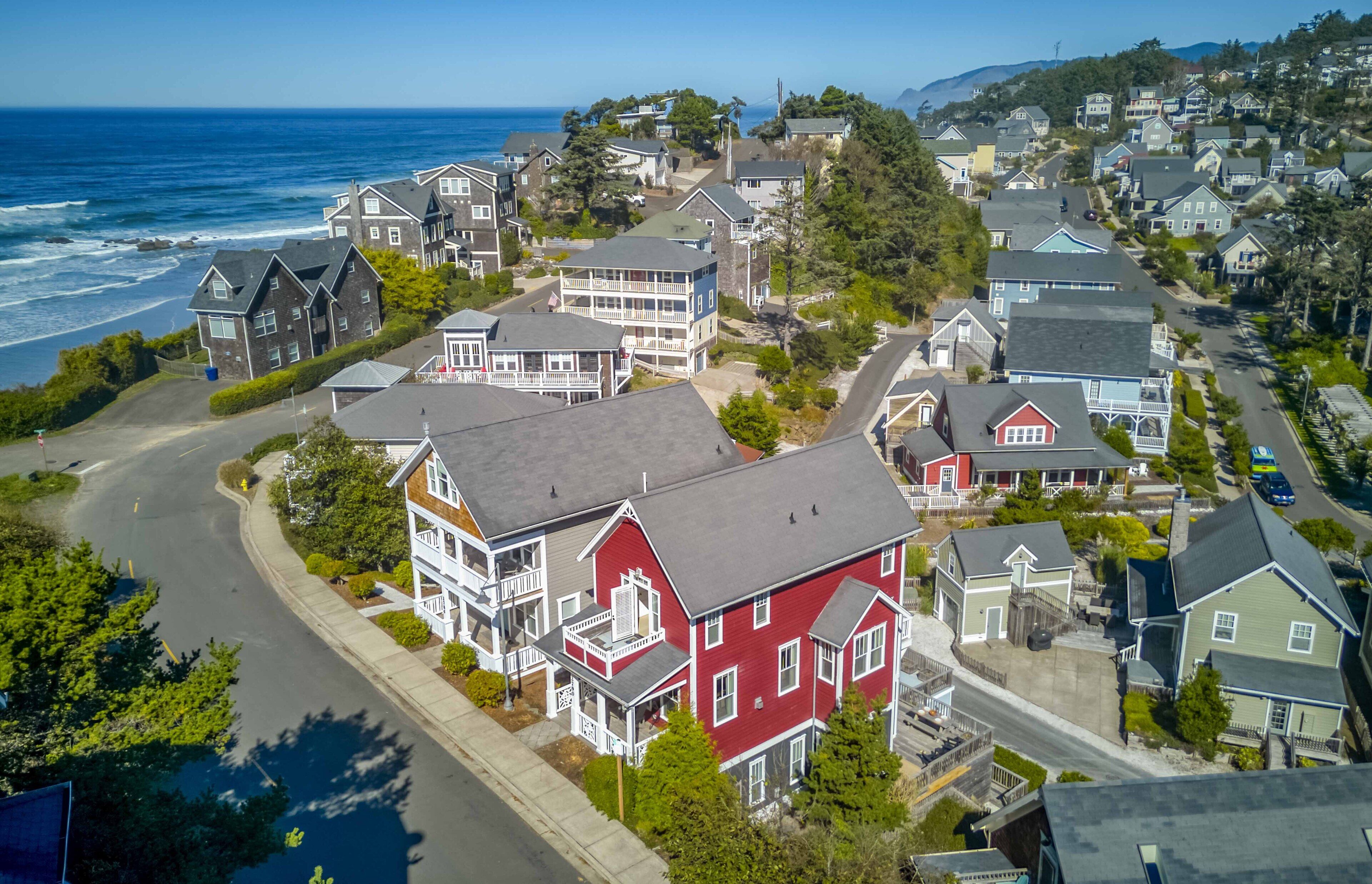 Elegant Olivia Beach 3-Story has Two Living Spaces, Ocean & Park Views!