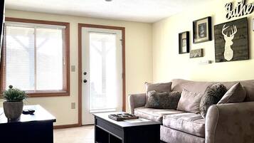 Smart TV, chimenea, videojuegos y reproductor de DVD