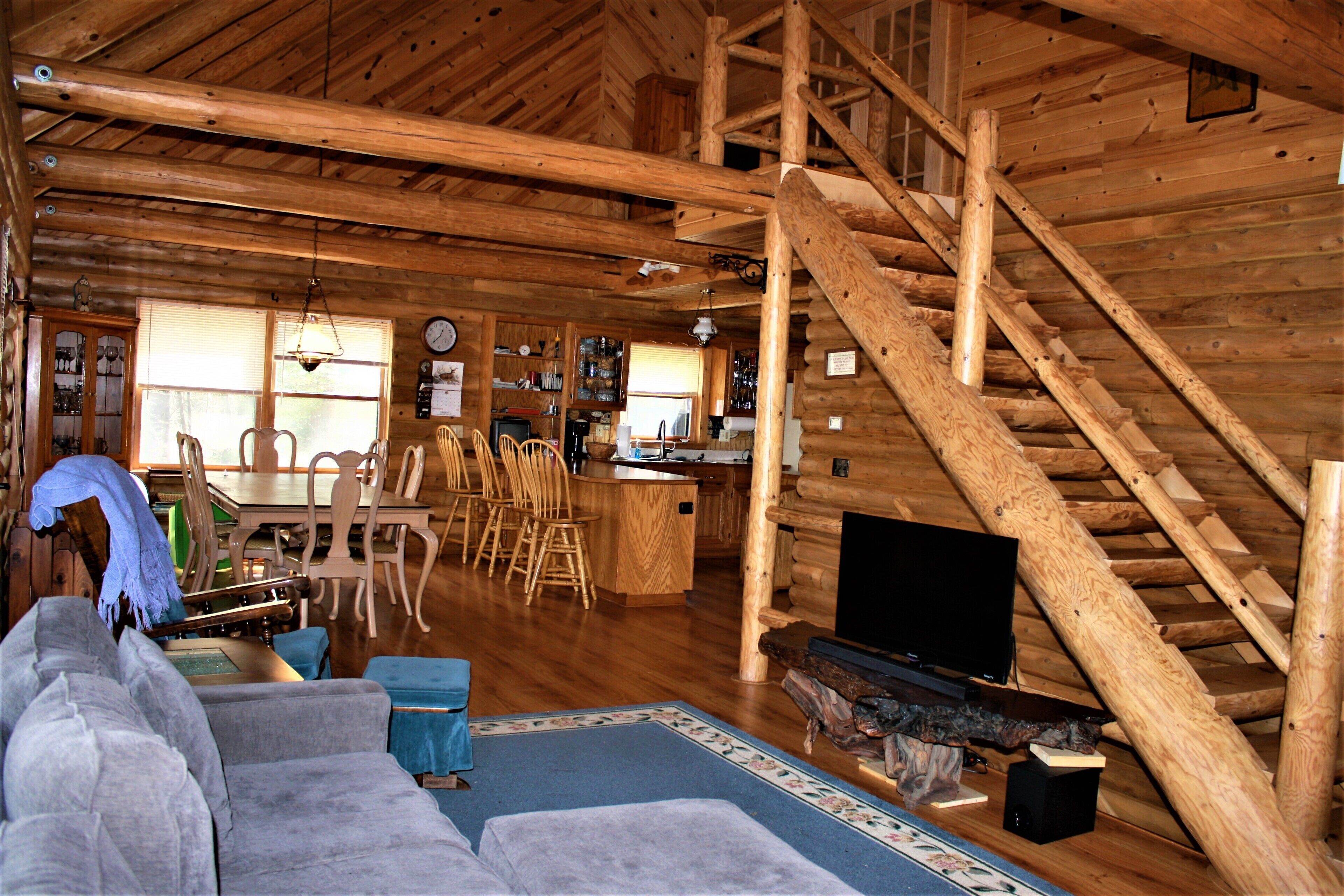 Smart TV, chimenea y reproductor de DVD 
