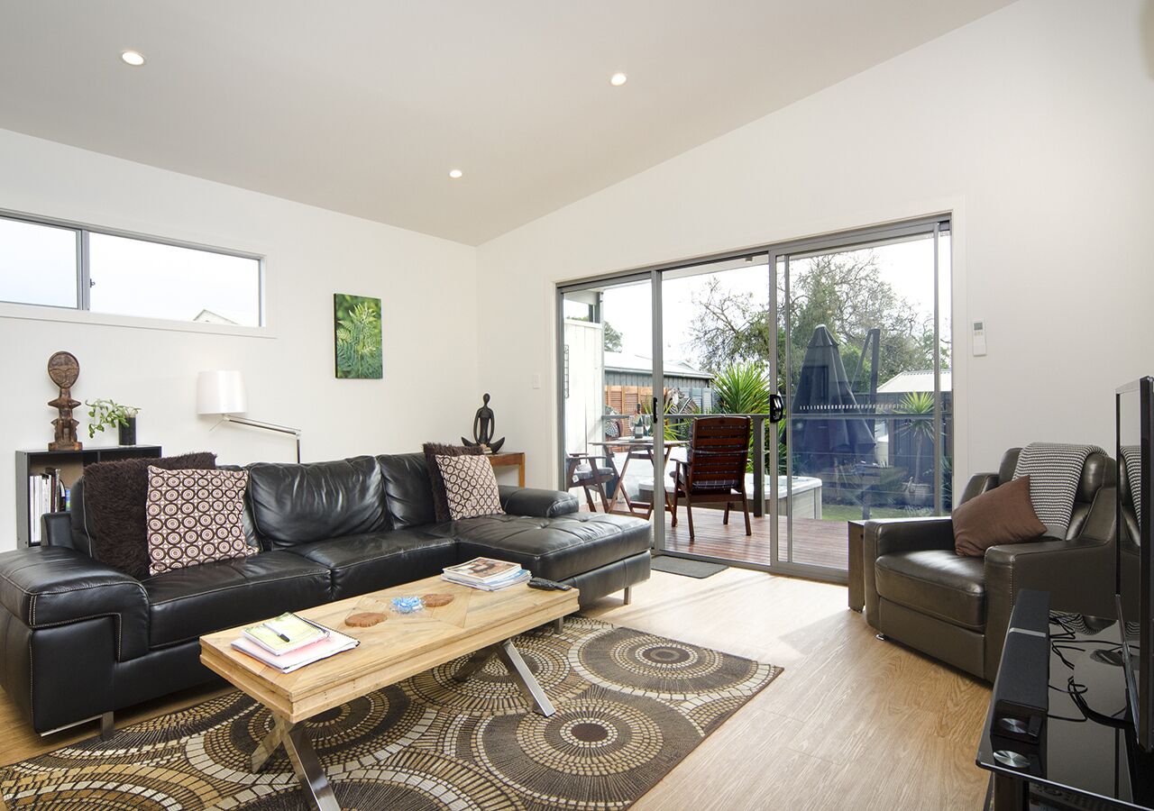 TV, DVD player, books, video library