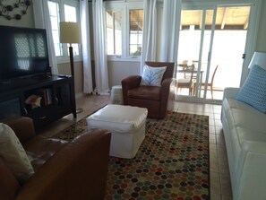 Living area - PERIWINKLE | Charming Caribbean Home | Steps to the World's Best Beach (Leeward Settlement)