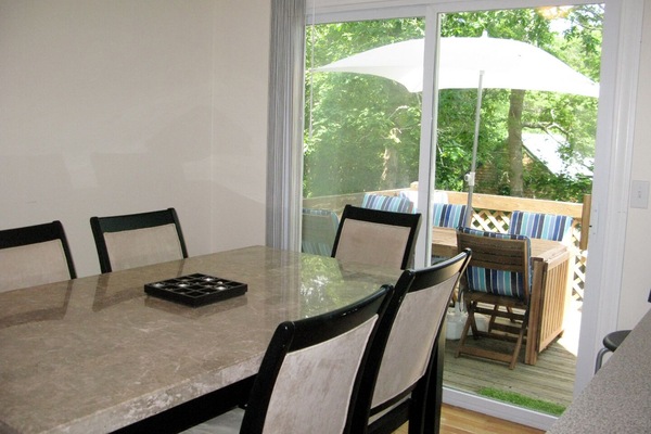 Marble Dining room table for 6.