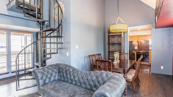 Télévision, cheminée, livres