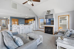 TV, DVD player, table football