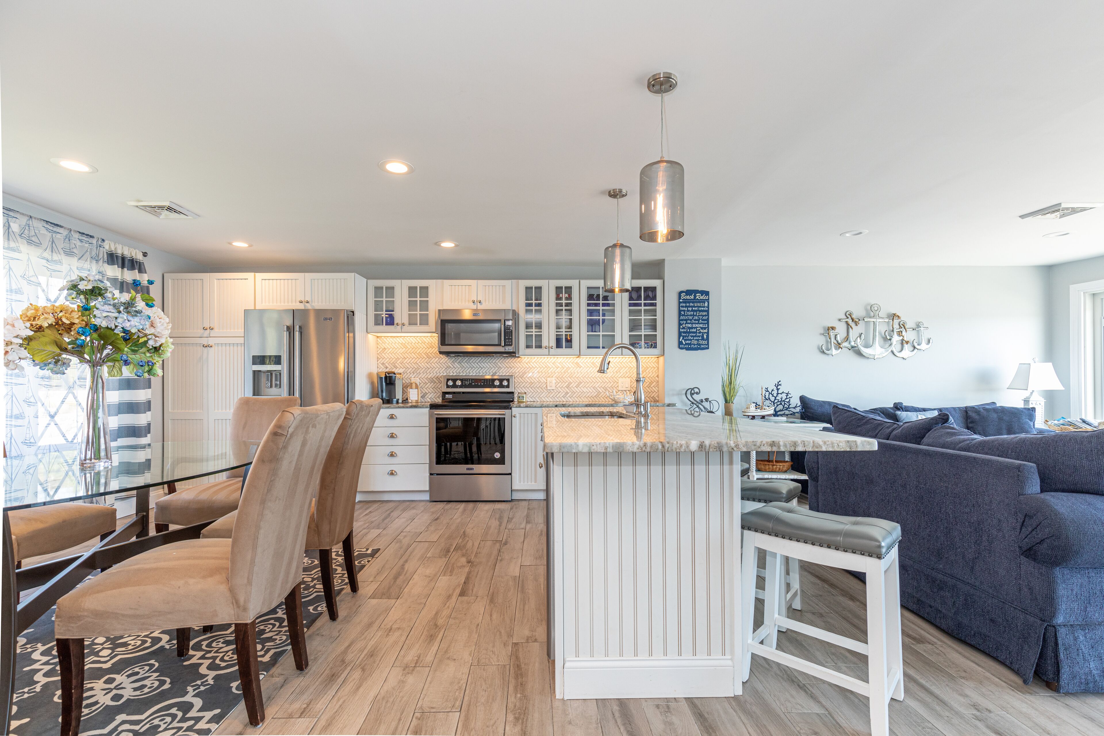 Stunning waterfront with sandy beach & dock!