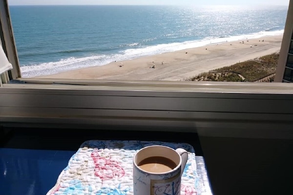 Good Morning coffee overlooking the beach!
RAIN OR SUNSHINE-private balcony