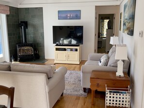 TV, fireplace, DVD player