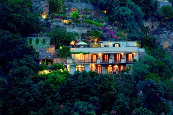 Night view of the whole villa