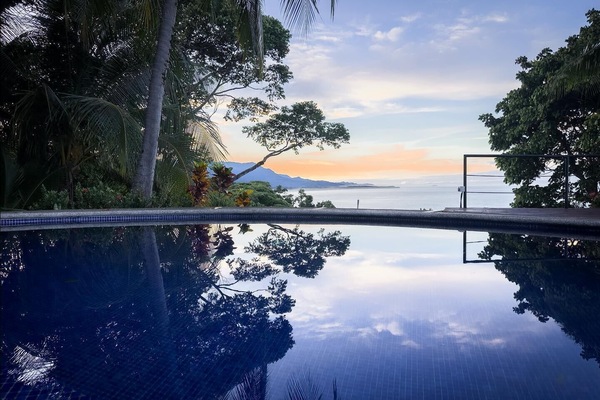 Enjoy the infinity of a sea and sky from your private pool.