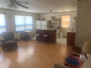 Télévision, cheminée, lecteur de DVD