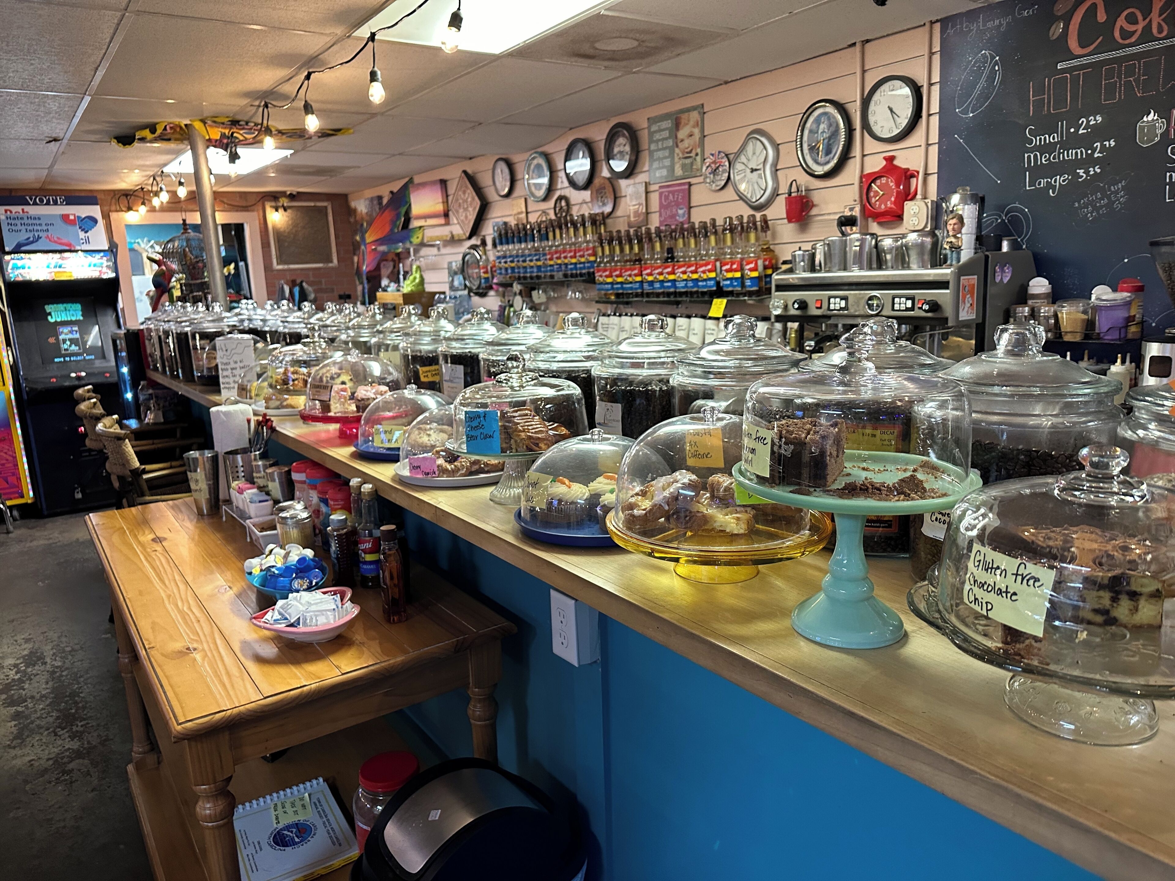 Go around the corner to one of our favorite coffee shops, Majik Beanz.