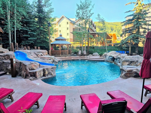 Outdoor pool, a heated pool