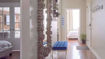 4 bedrooms, desk, iron/ironing board, travel cot