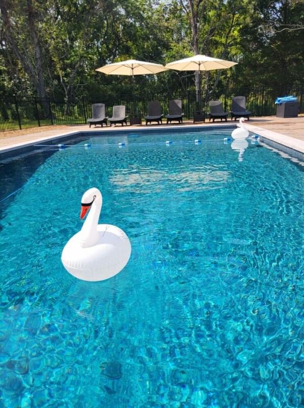 Outdoor pool, a heated pool