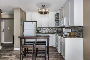 Fridge, microwave, oven, stovetop - Beachfront Lovers Key Beach Club 802 - Gorgeous ocean view! (Fort Myers Beach)