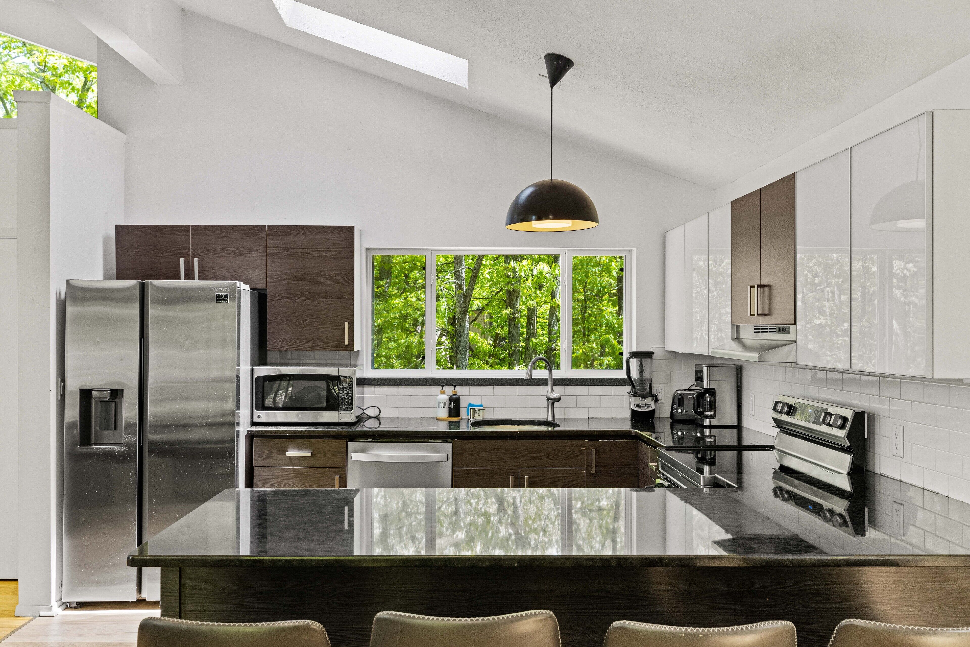 Modern Stream-front property with a steam-room. 