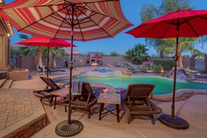 A heated pool