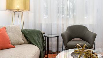 Flat-screen TV, fireplace, DVD player