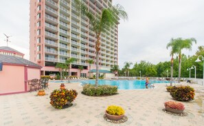 Outdoor pool, a heated pool