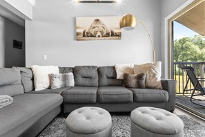 TV, fireplace, video-game console