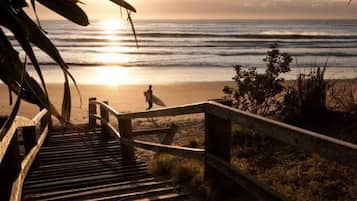 Beach nearby, sun-loungers