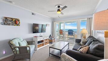 Smart TV, DVD player, books, stereo