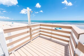 On the beach, sun-loungers, beach towels - Oceanfront Condo w/ Balcony & Panoramic Beach Views, Unit 219 (Satellite Beach)