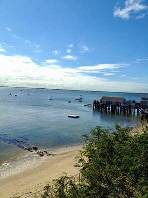 على الشاطئ، كراسي للتشمس، مناشف للشاطئ