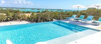 Escape to Exhale at a modern style villa with breathtaking views of chalk sound