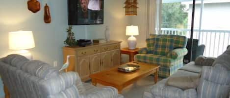 TV de tela plana, DVD player