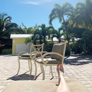 Terrace/patio - Luxury Beach--front house, perfect location! Cable Beach BEAUT! Walk to Baha Mar (Cable Beach, Nassau)