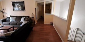 Smart TV, DVD player, books, video library