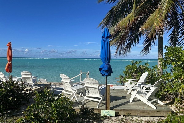 Deck by the water.